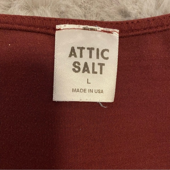 Burgandy Long Sleeve V-Neck Blouse size L - Picture 8 of 9